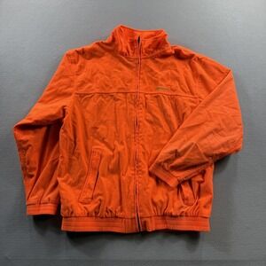 Remington Jacket Mens XL Orange Full Zip Hunting Knit Lined Pockets Elastic